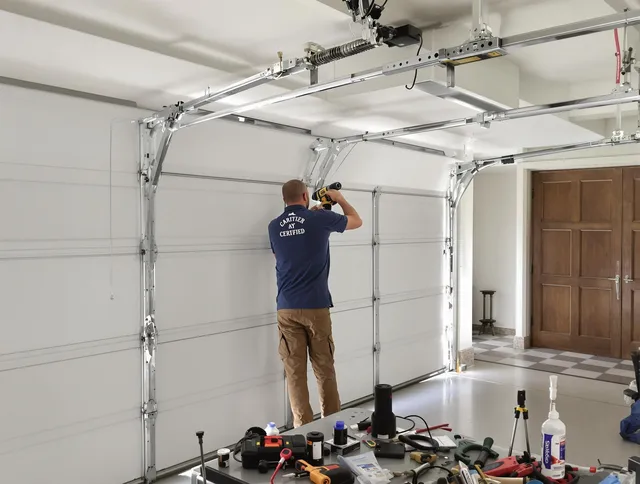 Enfield Garage Door Repair certified technician performing precision garage door repair in Enfield