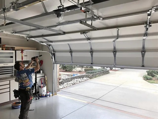 Garage door track repair service by Enfield Garage Door Repair in Enfield